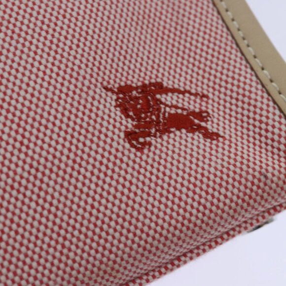 BURBERRY Nova Check Blue Nobel Hand Bag Canvas Pink Beige Auth bs15726 - Picture 13 of 16